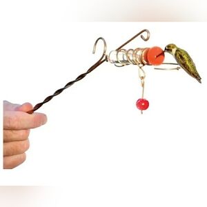 NEW Hummingbird Whimsy Wand Hand Feeder - Copper - Handcrafted In USA